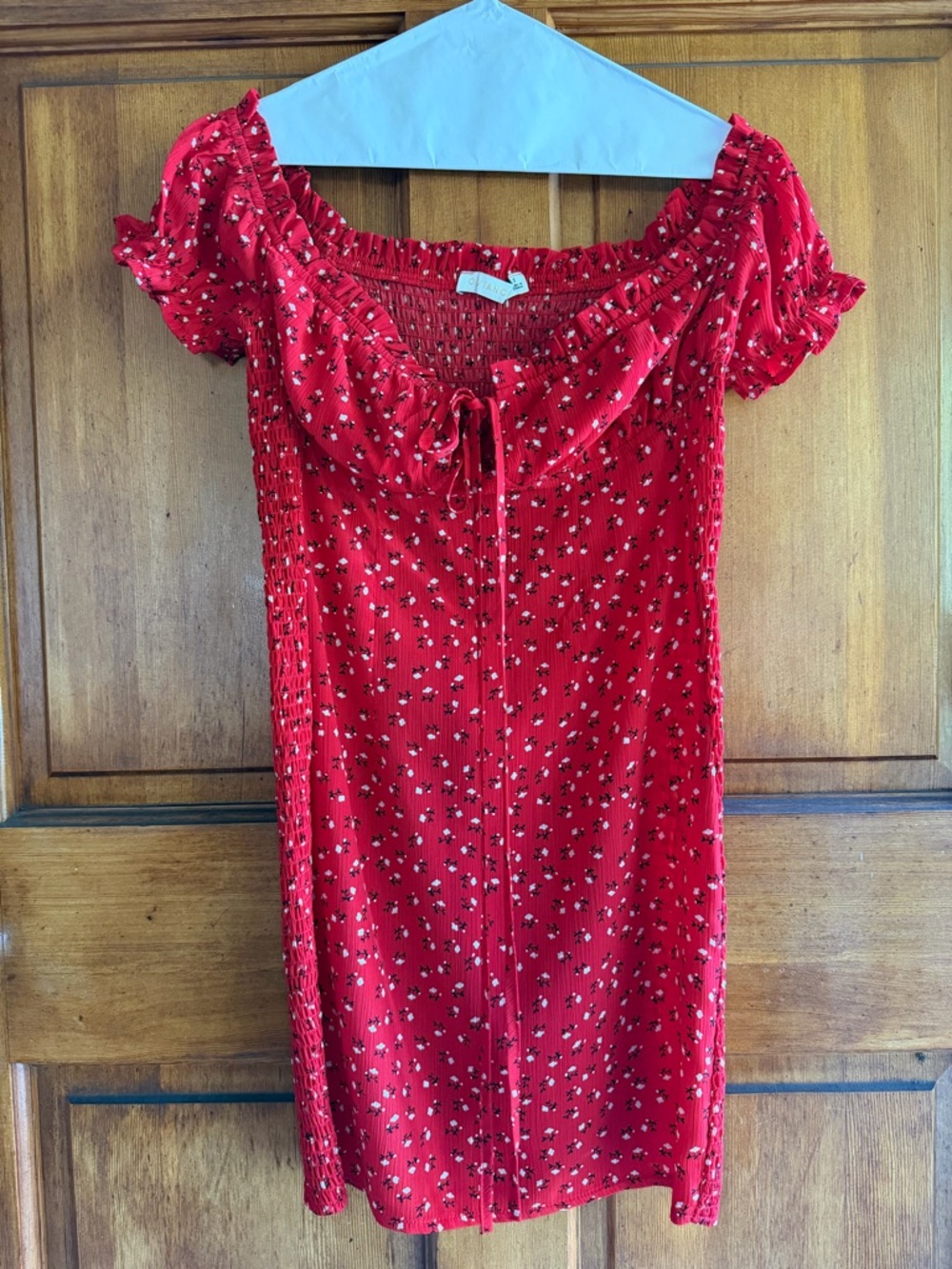 Red flower dress!